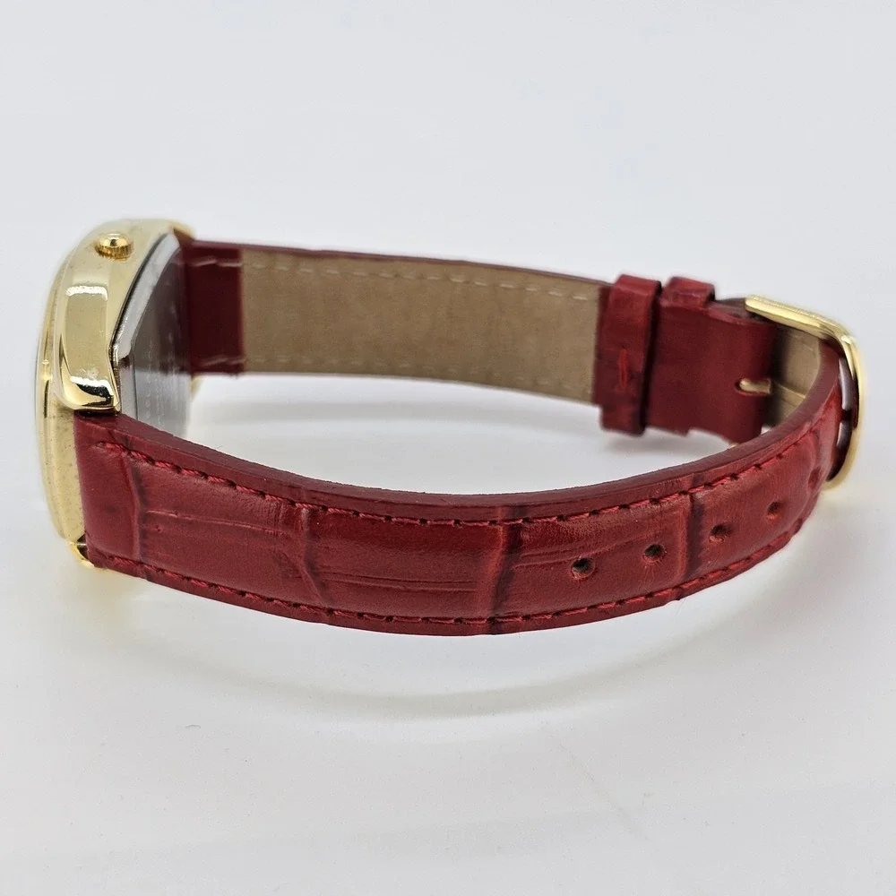 Gossip Women's Watch 31MM White Dial Red Leather Band‎ Straps New Battery